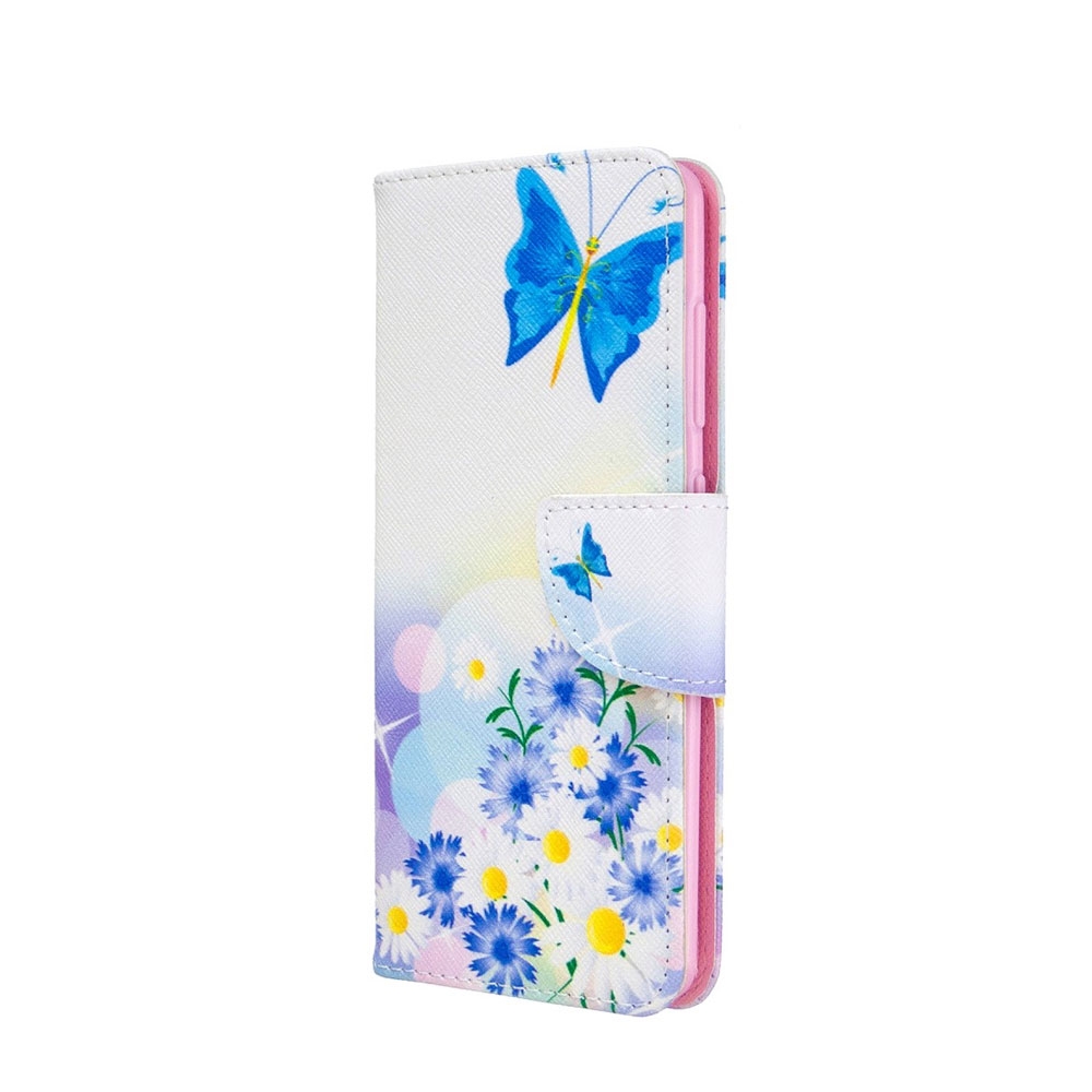 Image of Samsung Galaxy A41 Leder Tasche mit Kartenfächern - Schmetterlinge bei Apfelkiste.ch