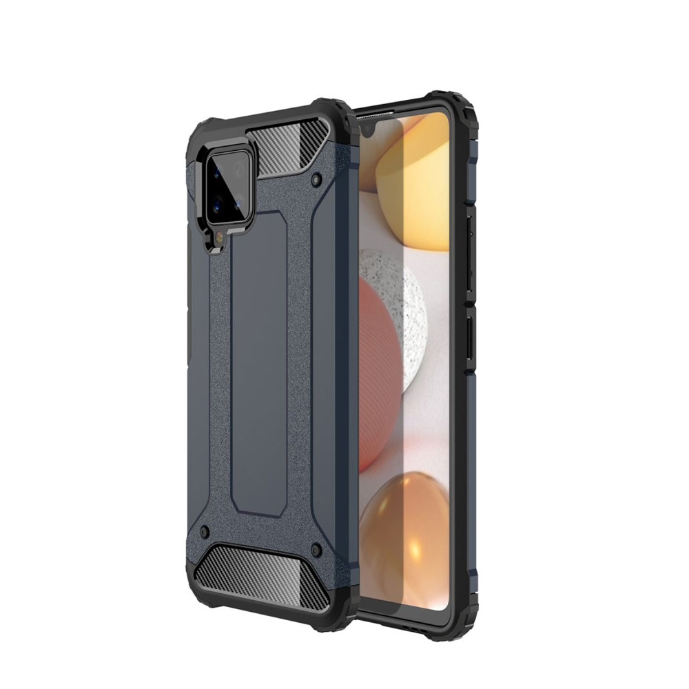Image of Samsung Galaxy A42 5G Outdoor Hybrid Hardcase Hülle - Dunkelblau / Schwarz bei Apfelkiste.ch