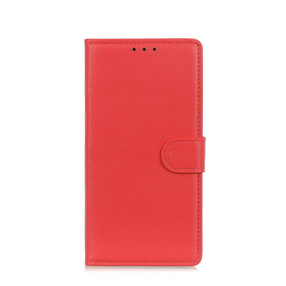 Image of Samsung Galaxy A42 5G Leder Tasche Flip Cover Litchi Look - Rot bei Apfelkiste.ch