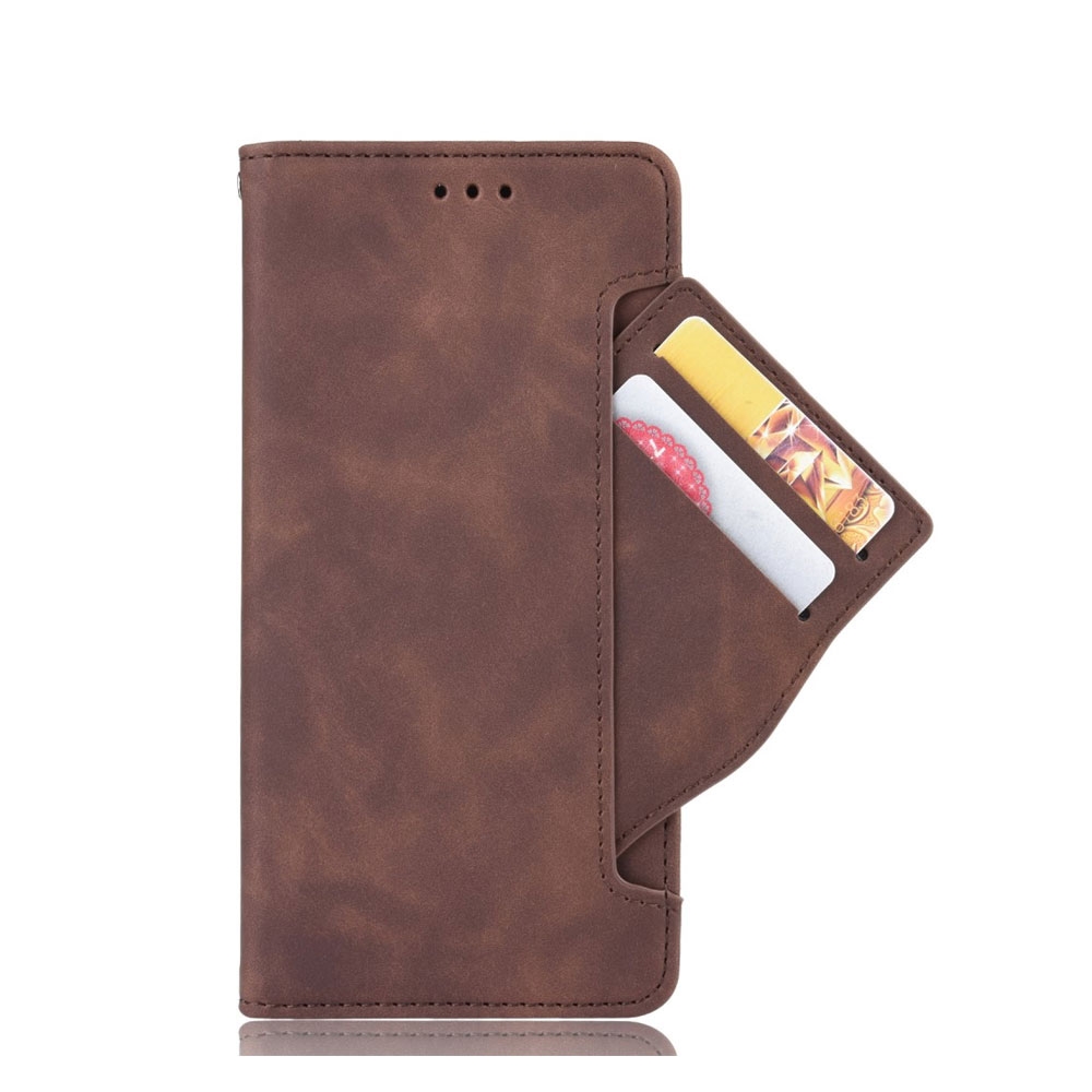 Image of Samsung Galaxy A42 5G Leder Tasche Flip Cover im Retro Look mit Kartenfächer - Braun bei Apfelkiste.ch