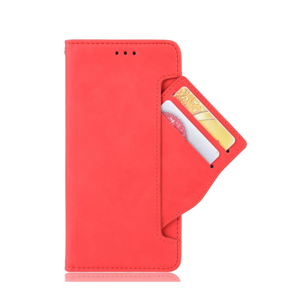 Image of Samsung Galaxy A42 5G Leder Tasche Flip Cover im Retro Look mit Kartenfächer - Rot bei Apfelkiste.ch
