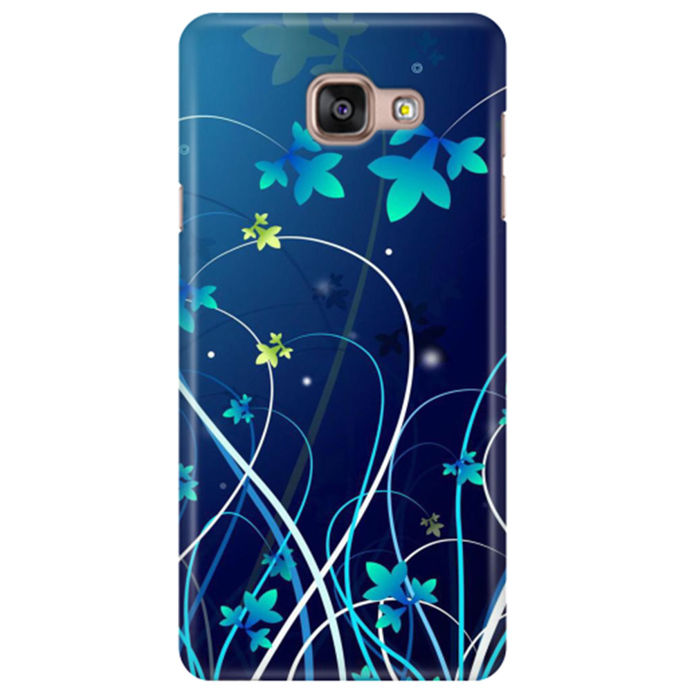 Image of Samsung Galaxy A5 (2016) Hardcase Hülle Blüten Ranken - Blau bei Apfelkiste.ch
