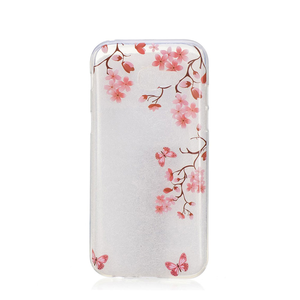 Image of Apfelkiste © - Samsung Galaxy A5 (2017) Gummi Case Hülle Ultra Thin Rosa Blüten - Transparent bei Apfelkiste.ch
