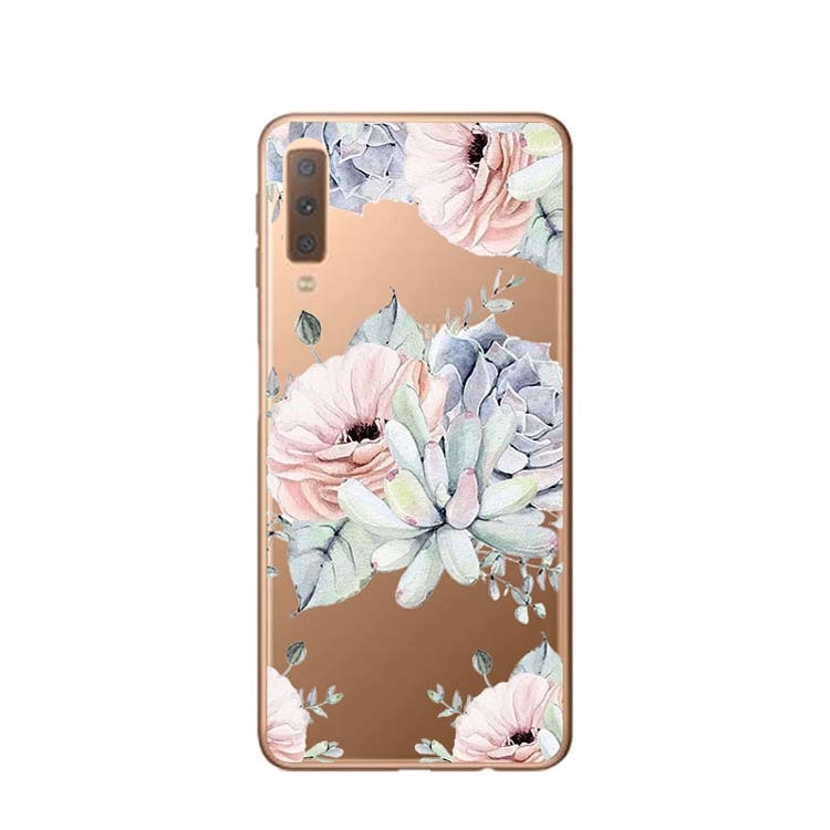 Image of Apfelkiste © - Samsung Galaxy A50 / A30s Gummi Case Hülle Ultra Thin Blumen - Transparent bei Apfelkiste.ch
