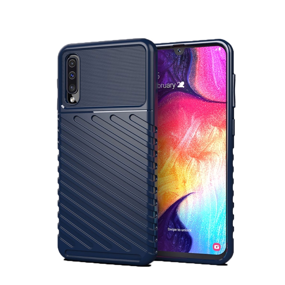 Image of Samsung Galaxy A50 / A30s Gummi Case Schutzhülle Grip Design - Dunkelblau bei Apfelkiste.ch