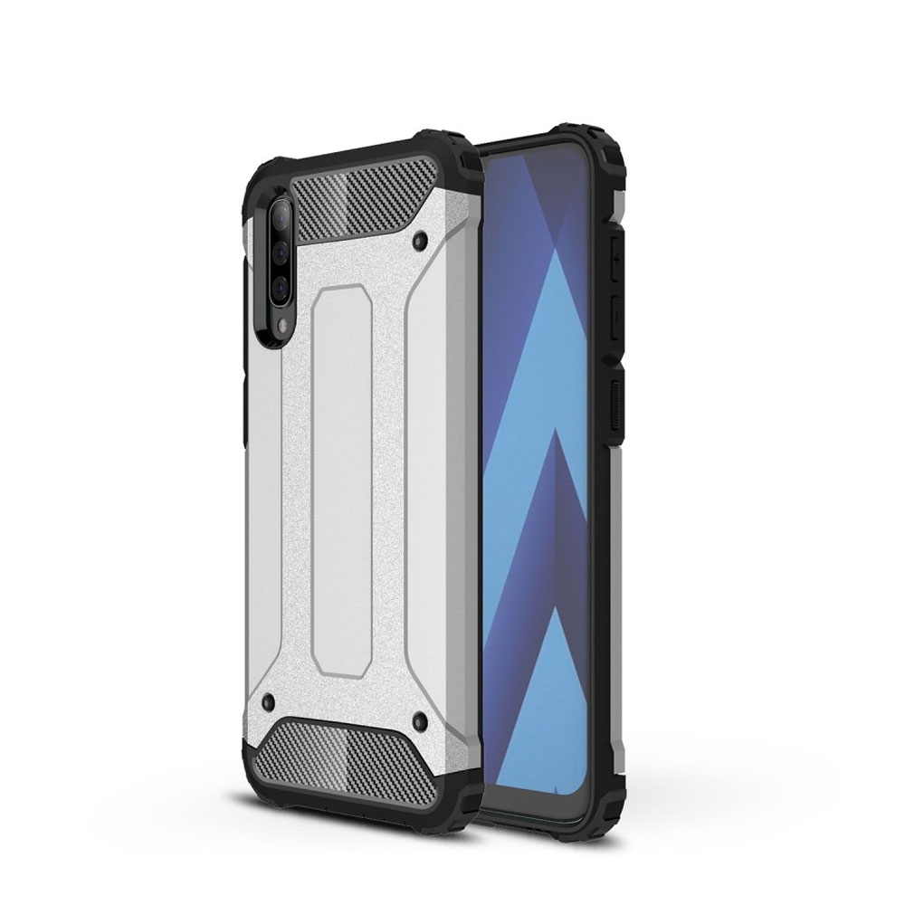Image of Samsung Galaxy A50 / A30s Outdoor Hybrid Hardcase Hülle - Silber / Schwarz bei Apfelkiste.ch