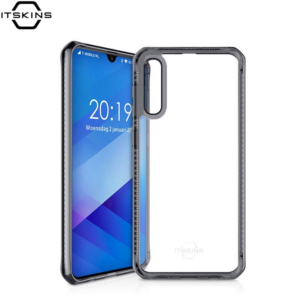 Samsung Galaxy A50 / A30s Hybrid MKII Schutz Hardcase Hülle (Fallschutz 2 Meter) - Transparent / Schwarz