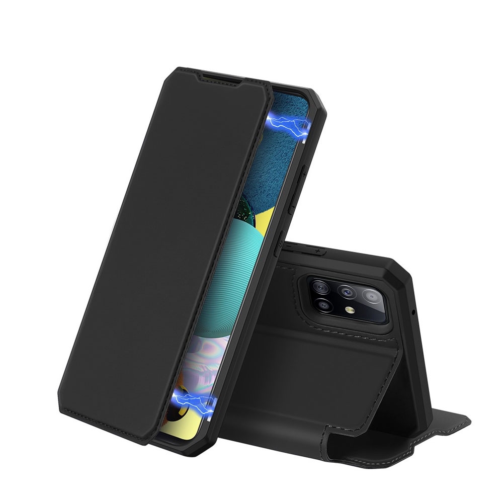 Image of Dux Ducis - Samsung Galaxy A51 5G (2020) Magnet Flip Wallet Cover Leder Tasche - Schwarz bei Apfelkiste.ch