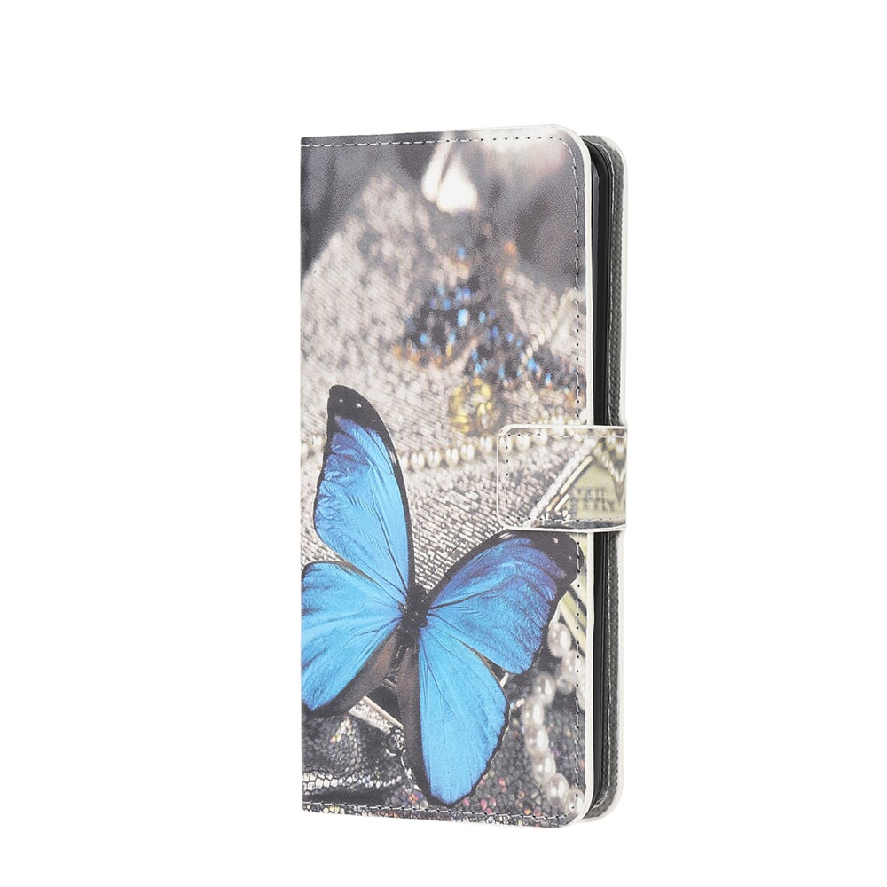 Samsung Galaxy A51 5G (2020) Leder Tasche Portemonnaie - Blauer Schmetterling