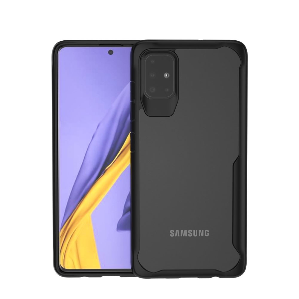 Image of Samsung Galaxy A51 (2019) Hybrid TPU Bumper Case Hülle - Schwarz / Transparent bei Apfelkiste.ch