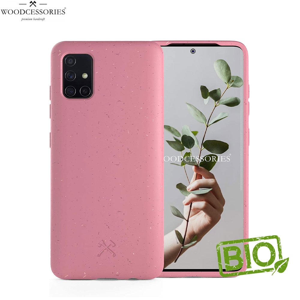Samsung Galaxy A51 (2019) BioCase Antimikrobielle Schutzhülle Vegan Biologisch Abbaubar (ECO412) - Coral Pink