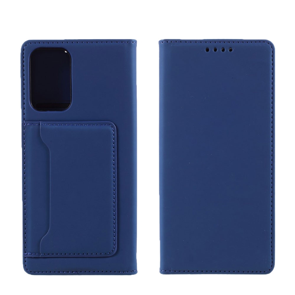 Image of Samsung Galaxy A52s 5G / A52 (5G) Leder Tasche Flip Cover mit Kartenfach + Aufsteller - Blau bei Apfelkiste.ch