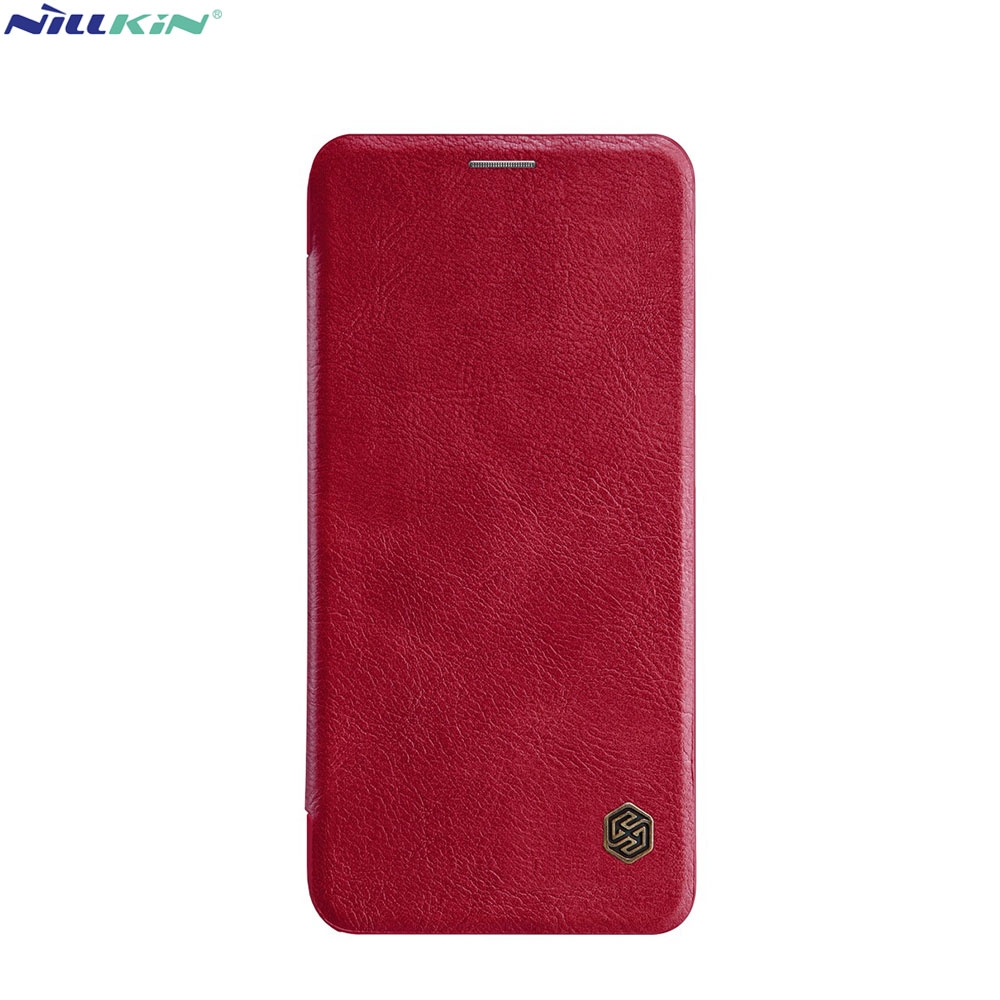 Samsung Galaxy A6 (2018) Leder Tasche Flipcover + Kunststoff Backcover - Rot