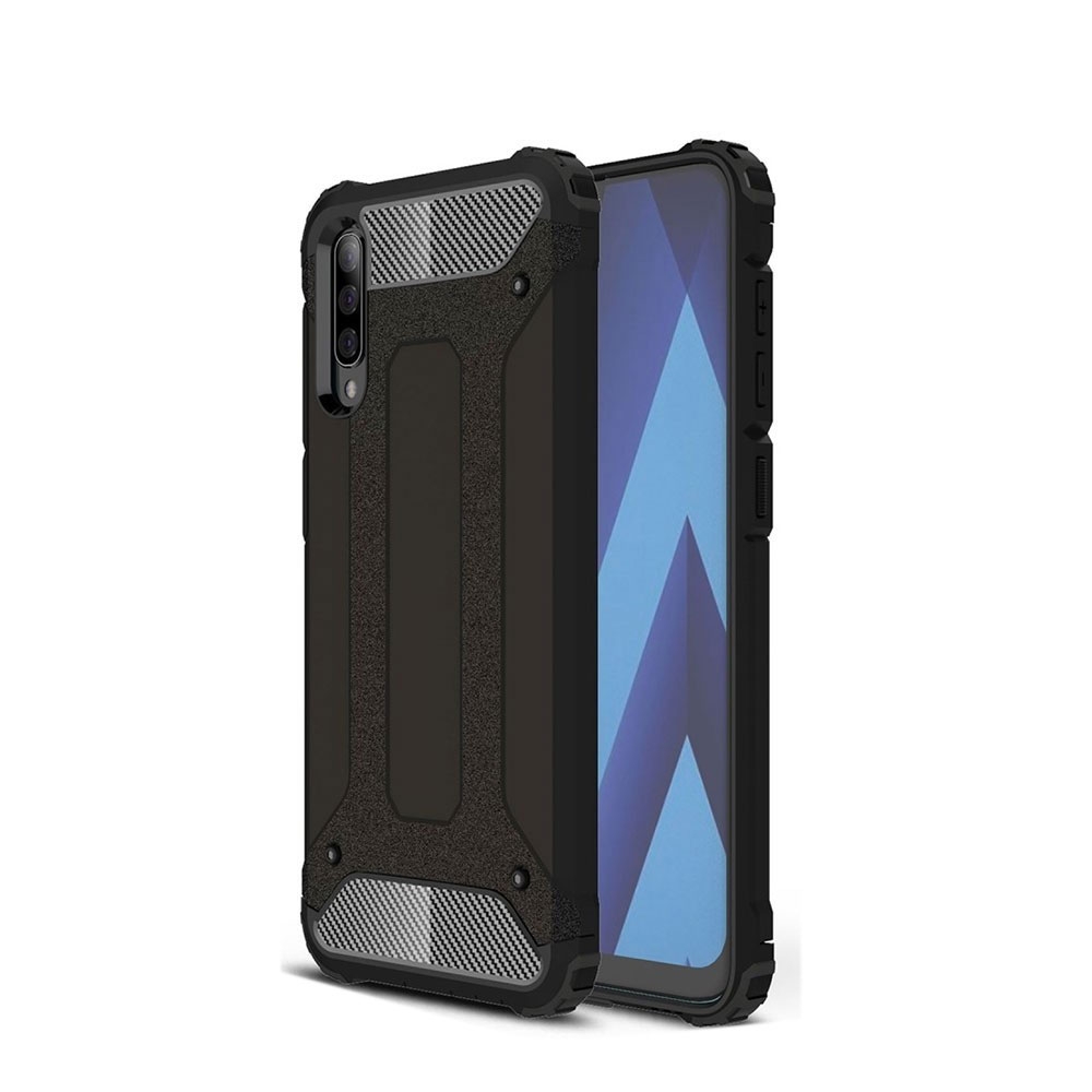 Image of Samsung Galaxy A70 Outdoor Hybrid Hardcase Hülle - Schwarz bei Apfelkiste.ch