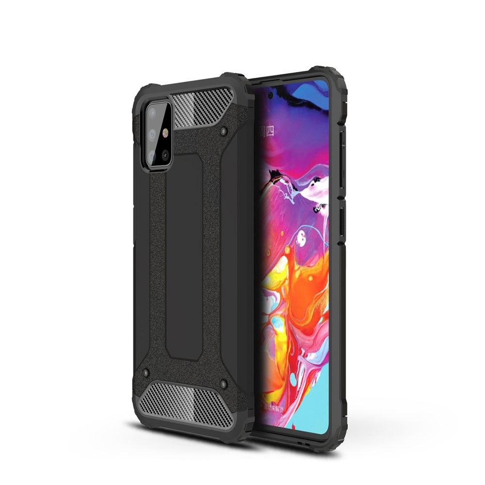 Image of Samsung Galaxy A71 Outdoor Hybrid Hardcase Hülle - Schwarz bei Apfelkiste.ch