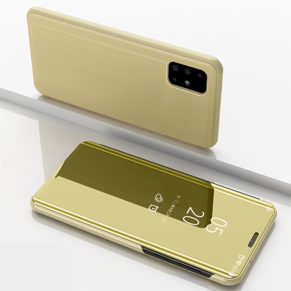 Image of Samsung Galaxy A71 Clear View Cover Hülle - Gold bei Apfelkiste.ch