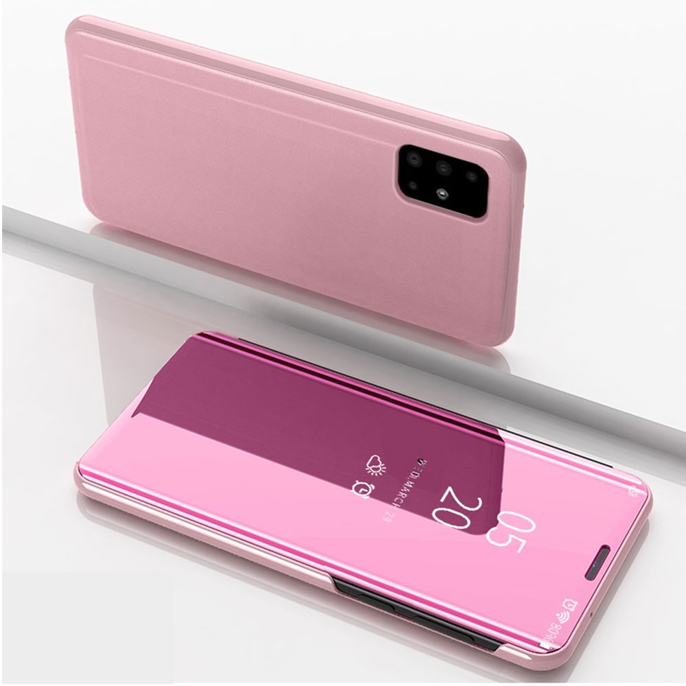Image of Samsung Galaxy A71 Clear View Cover Hülle - Roségold bei Apfelkiste.ch
