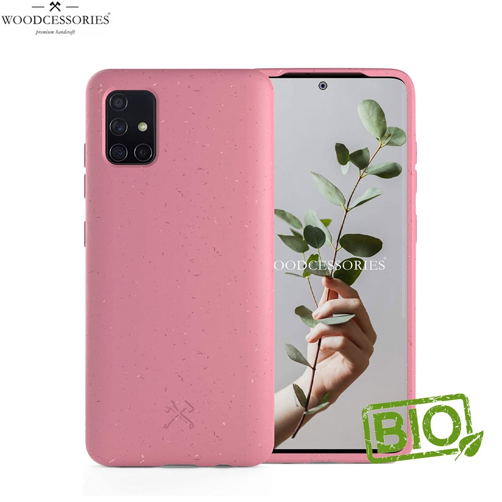 Samsung Galaxy A71 BioCase Antimikrobielle Schutzhülle Vegan Biologisch Abbaubar (ECO414) - Coral Pink