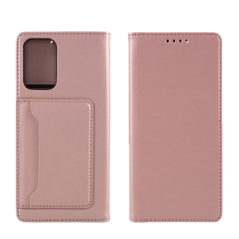Image of Samsung Galaxy A72 / A72 5G Leder Tasche Flip Cover mit Kartenfach + Aufsteller - Roségold bei Apfelkiste.ch