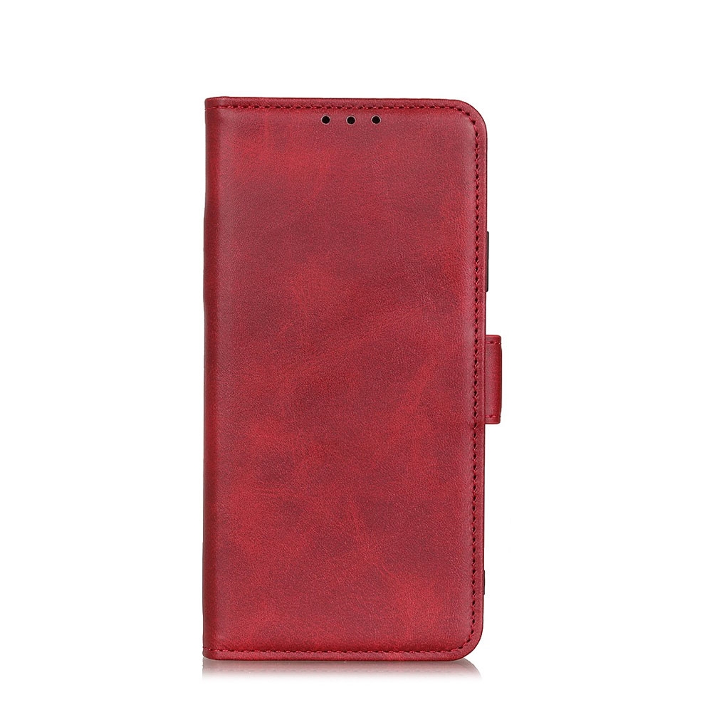 Image of Samsung Galaxy A72 / A72 5G Vintage Leder Tasche Flip Cover Fashion Design - Rot bei Apfelkiste.ch