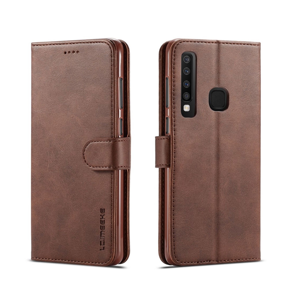 Image of Samsung Galaxy A9 (2018) Vintage Leder Tasche Flip Cover mit Kartenfächer - Braun bei Apfelkiste.ch