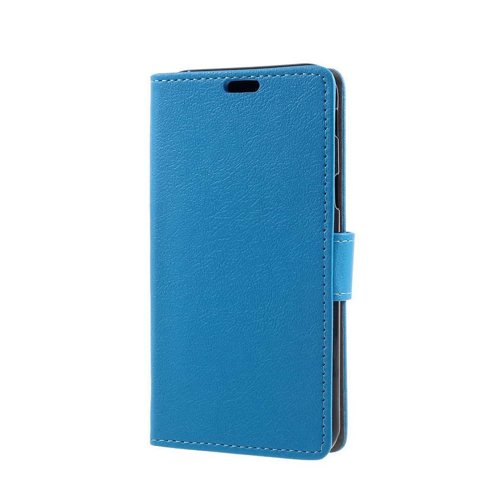 Samsung Galaxy J3 (2017) Leder Tasche Flip Cover mit Kartenfach - Blau