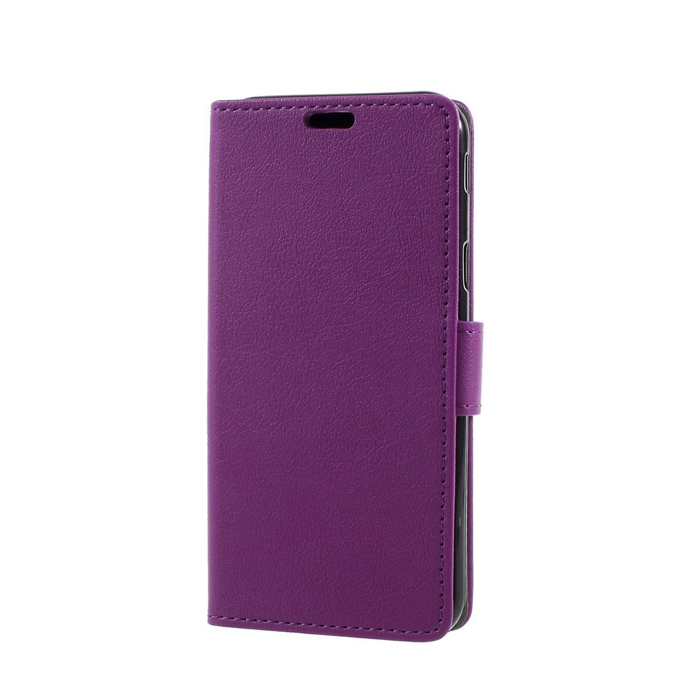 Image of Samsung Galaxy J3 (2017) Leder Tasche Flip Cover mit Kartenfach - Lila bei Apfelkiste.ch