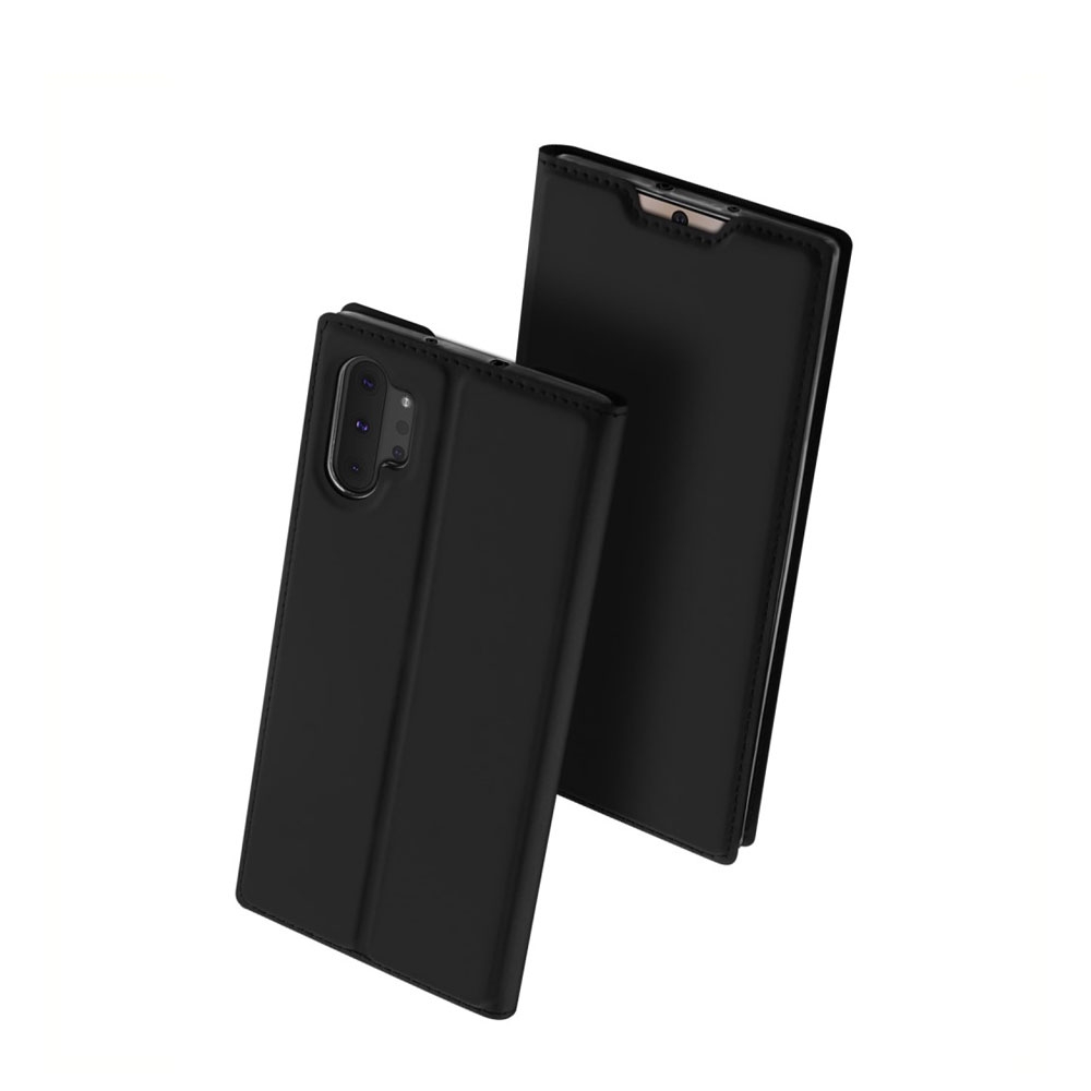Image of Dux Ducis - Samsung Galaxy Note 10+ Plus / 10+ Plus 5G Flip Wallet Cover Leder Tasche - Schwarz bei Apfelkiste.ch
