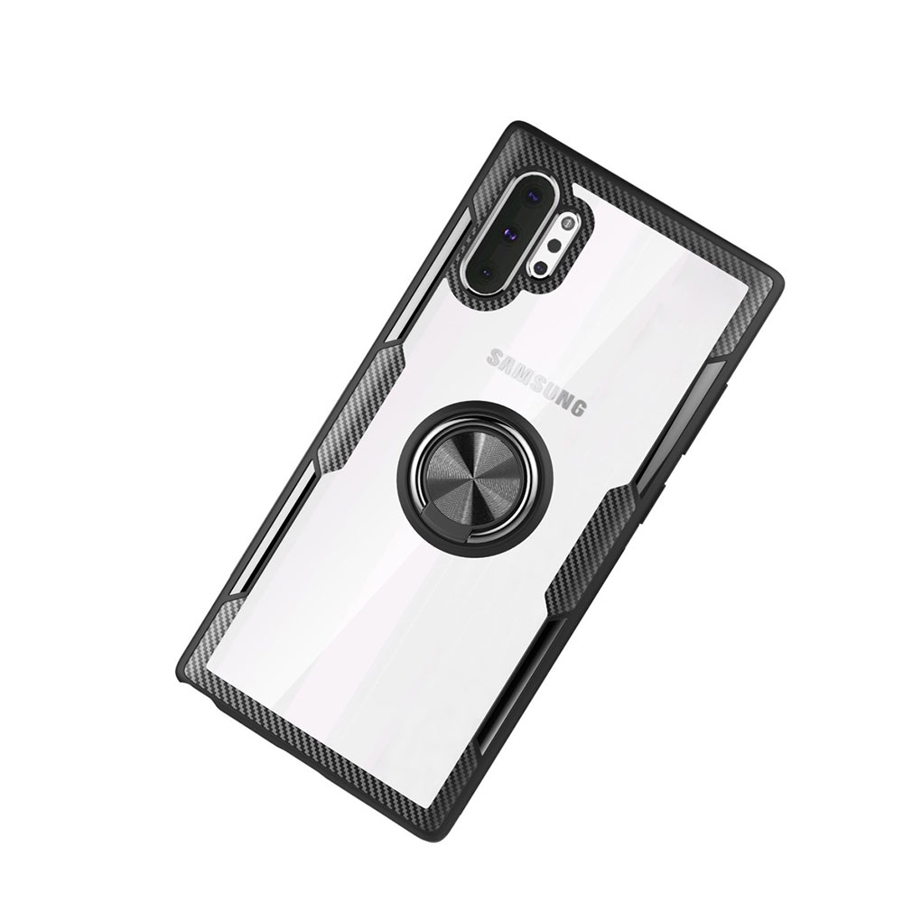 Image of Samsung Galaxy Note 10+ Plus / 10+ Plus 5G Hybrid Hardcase Hülle + Magnetischer Klappständer - Schwarz bei Apfelkiste.ch