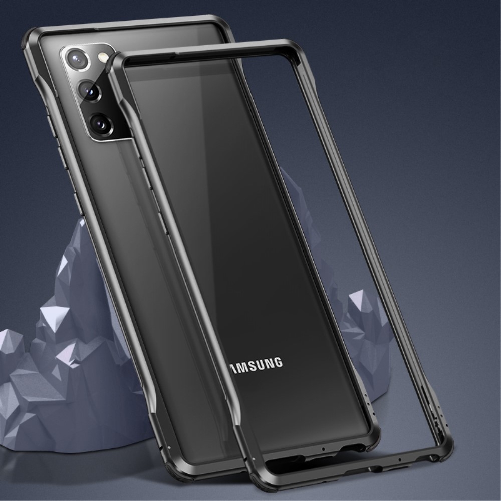 Image of Samsung Galaxy Note 20 / 20 5G Aluminium Schutz Bumper Rahmen - Schwarz bei Apfelkiste.ch