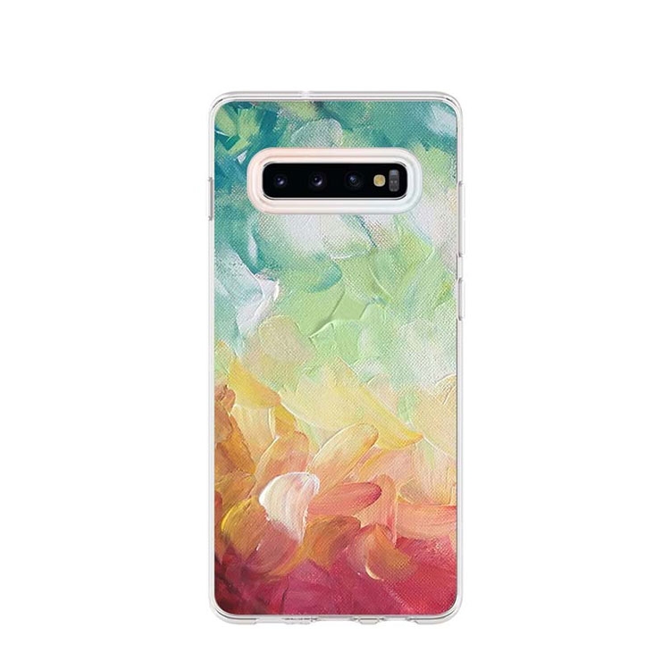 Image of Apfelkiste © - Samsung Galaxy S10 Gummi Case Hülle Ultra Thin Abstrakte Kunst - Grün / Rot bei Apfelkiste.ch