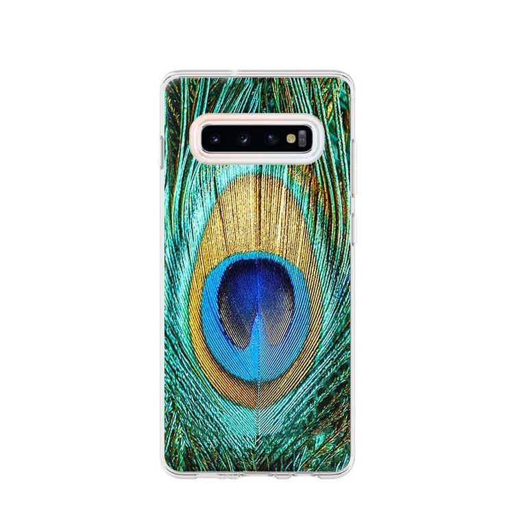 Image of Apfelkiste © - Samsung Galaxy S10 Gummi Case Hülle Ultra Thin Pfauen-Feder bei Apfelkiste.ch