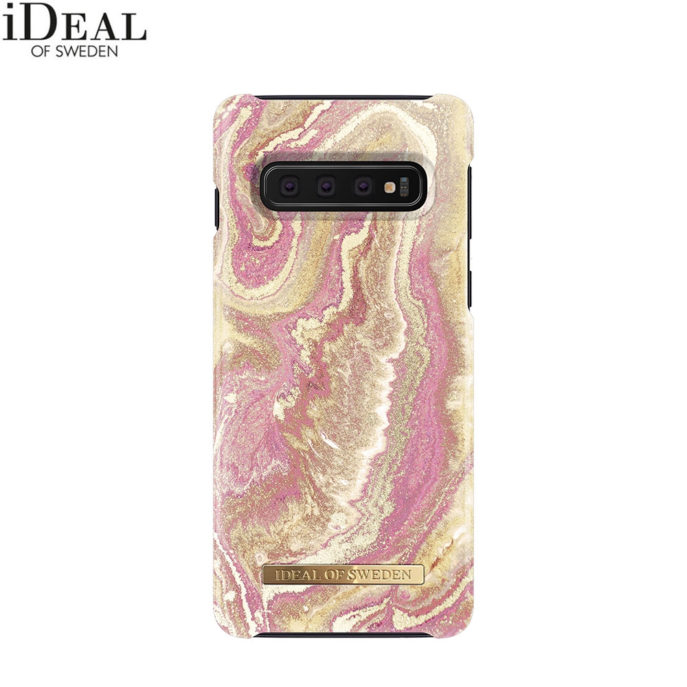 Samsung Galaxy S10 Hardcase Hülle (IDFCSS19-S10-120) - Golden Blush Marble