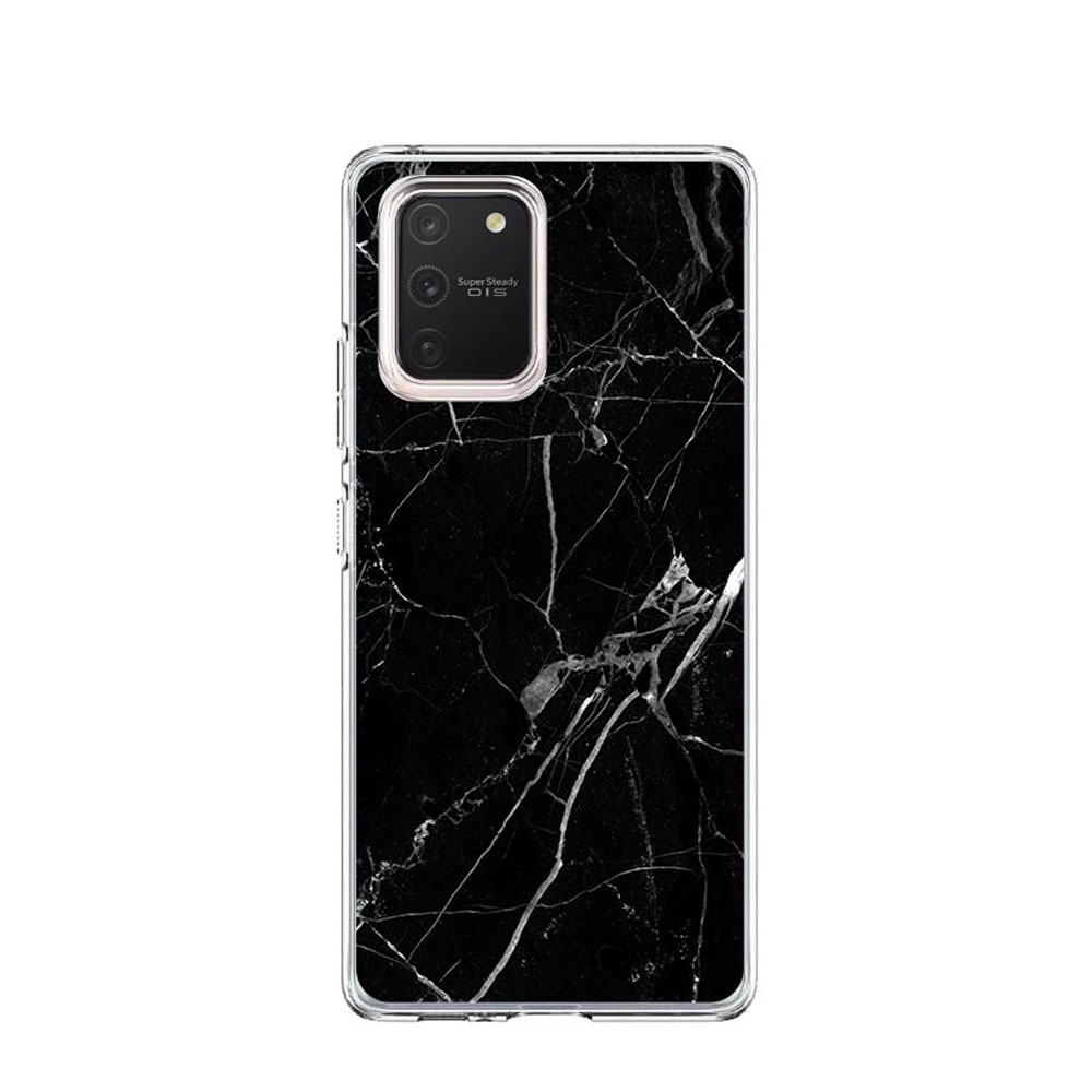 Image of Apfelkiste © - Samsung Galaxy S10 Lite Gummi Case Hülle Ultra Thin Marmor Marble - Schwarz bei Apfelkiste.ch