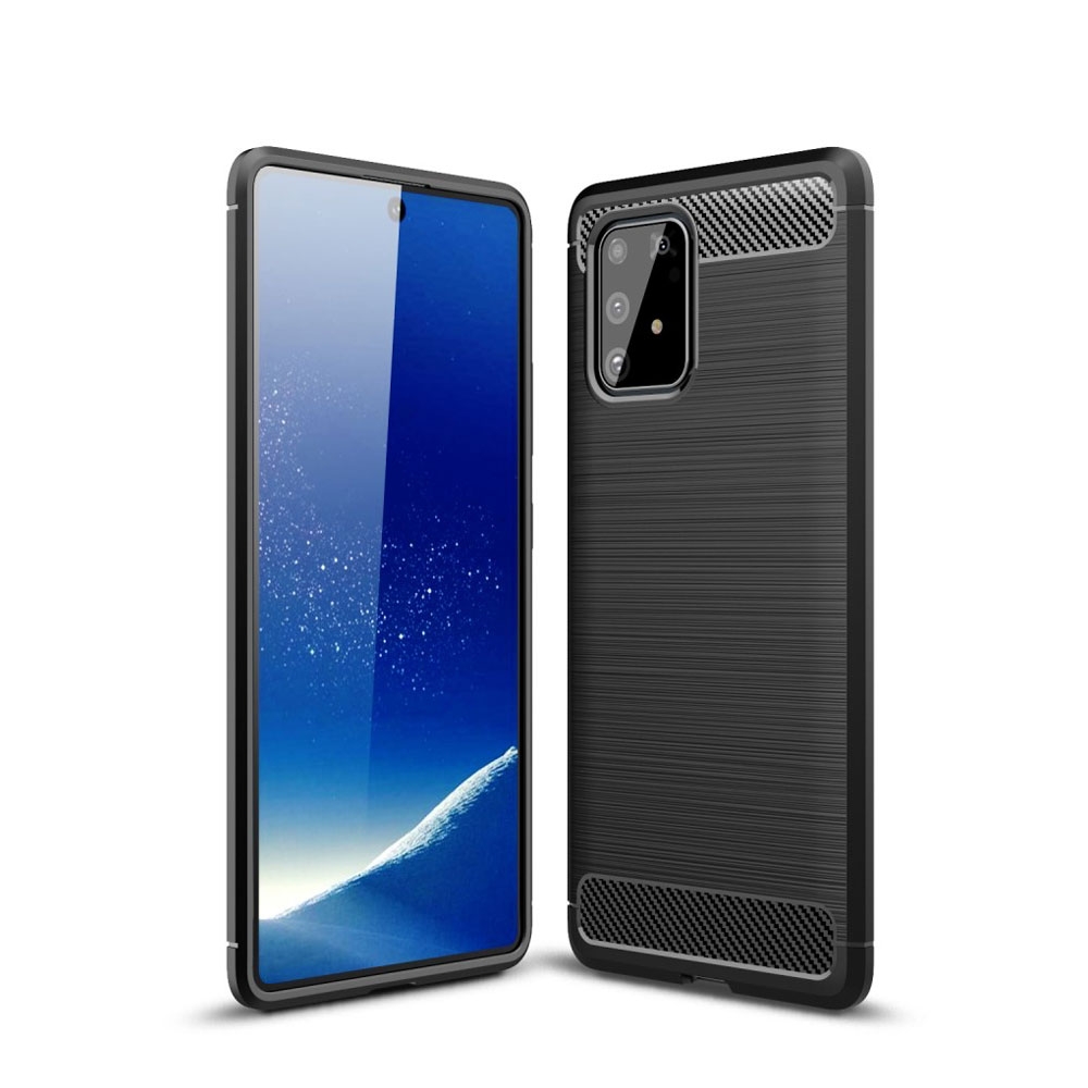 Image of Samsung Galaxy S10 Lite Gummi Case Schutzhülle Carbon Look - Schwarz bei Apfelkiste.ch