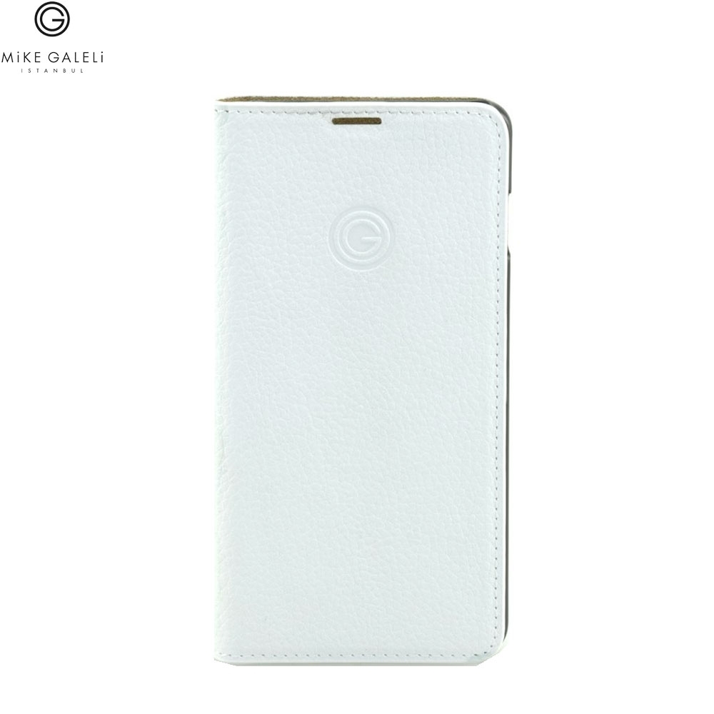 Samsung Galaxy S10e Echtleder Book Case Tasche Flip Cover Hand Made (MARCS10M-M03) - Weiss