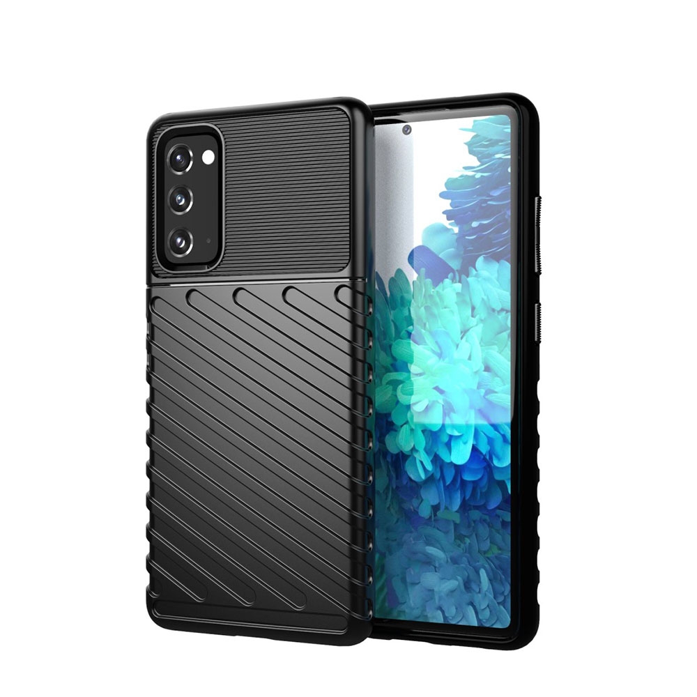Image of Samsung Galaxy S20 FE / S20 FE 5G Gummi Case Schutzhülle Grip Design - Schwarz bei Apfelkiste.ch