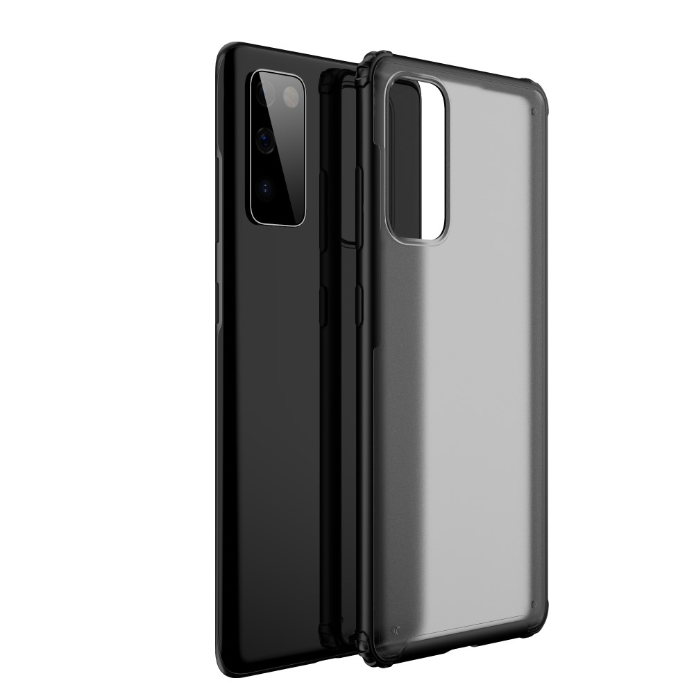 Image of Samsung Galaxy S20 FE / S20 FE 5G Hybrid Bumper Hülle Matte Beschichtung (Anti-Fingerprint) - Schwarz / Transparent bei Apfelkiste.ch