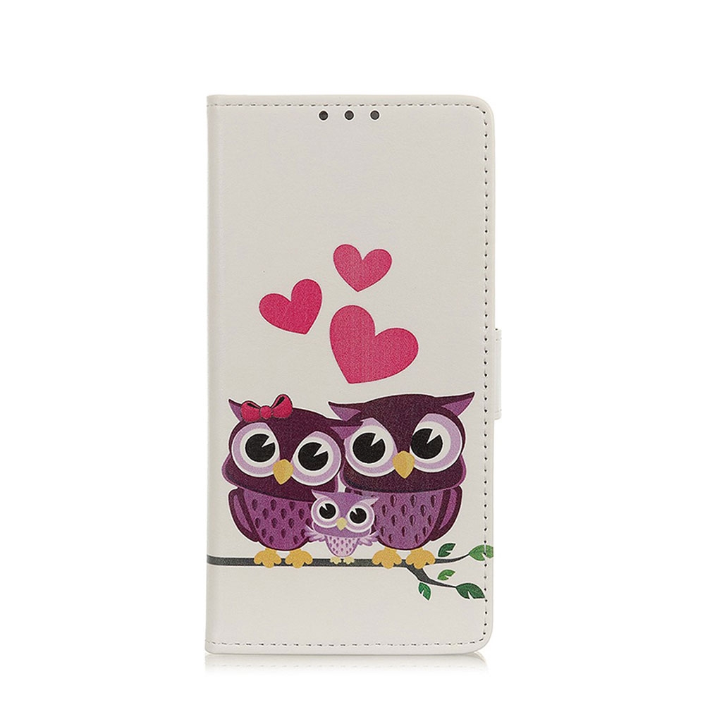 Image of Samsung Galaxy S20 FE / S20 FE 5G Leder Tasche - Eulenfamilie bei Apfelkiste.ch