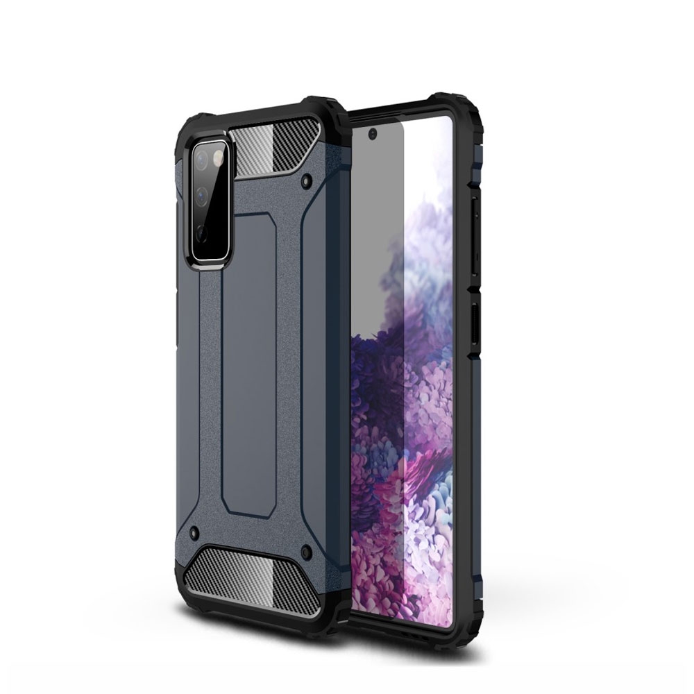 Image of Samsung Galaxy S20 FE / S20 FE 5G Outdoor Hybrid Hardcase Hülle - Dunkelblau / Schwarz bei Apfelkiste.ch