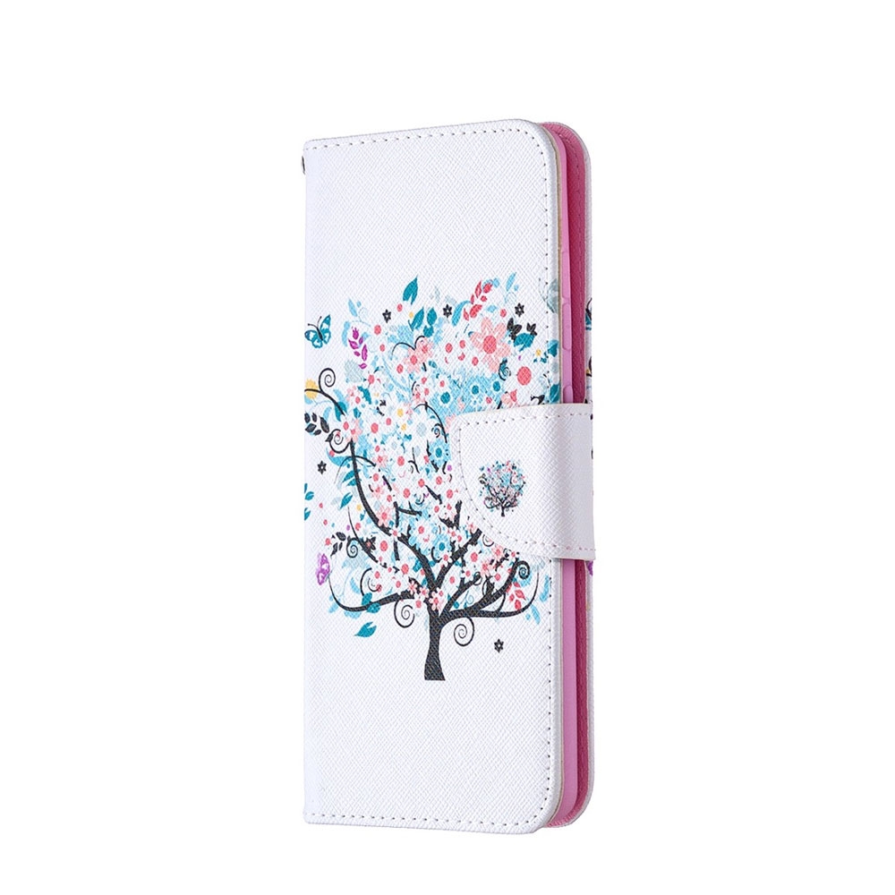 Image of Samsung Galaxy S20 FE / S20 FE 5G Leder Tasche mit Kartenfächern - Blüten Baum bei Apfelkiste.ch