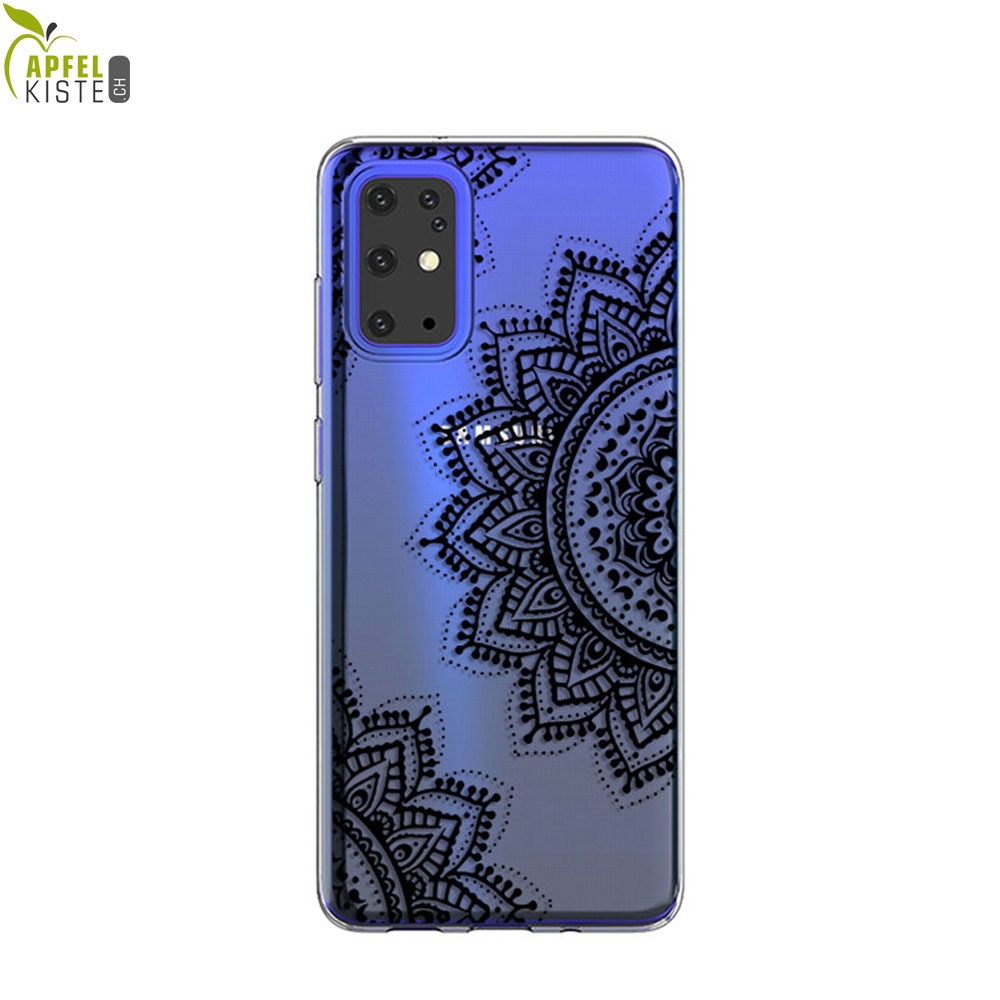 © - Samsung Galaxy S20+ Plus / S20+ Plus 5G Gummi Case Hülle Ultra Thin Henna Mandala - Transparent / Schwarz