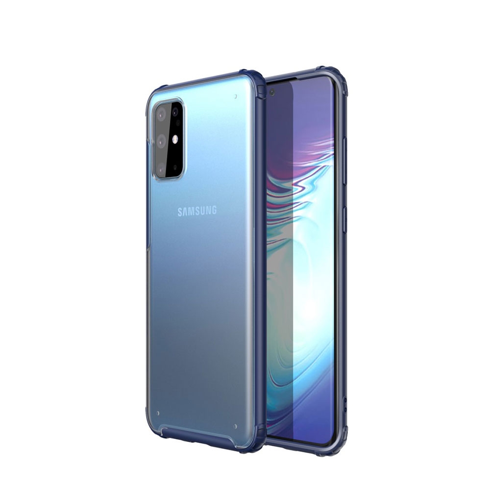 Image of Samsung Galaxy S20+ Plus / S20+ Plus 5G Hybrid Bumper Hülle Matte Beschichtung (Anti-Fingerprint) - Blau / Transparent bei Apfelkiste.ch
