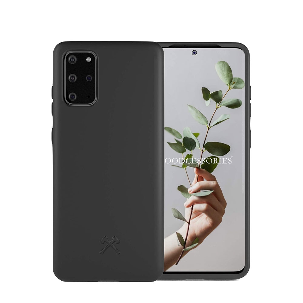 Image of Woodcessories - Samsung Galaxy S20+ Plus / S20+ Plus 5G BioCase Antimikrobielle Schutzhülle Vegan Biologisch Abbaubar (ECO395) - Schwarz bei Apfelkiste.ch