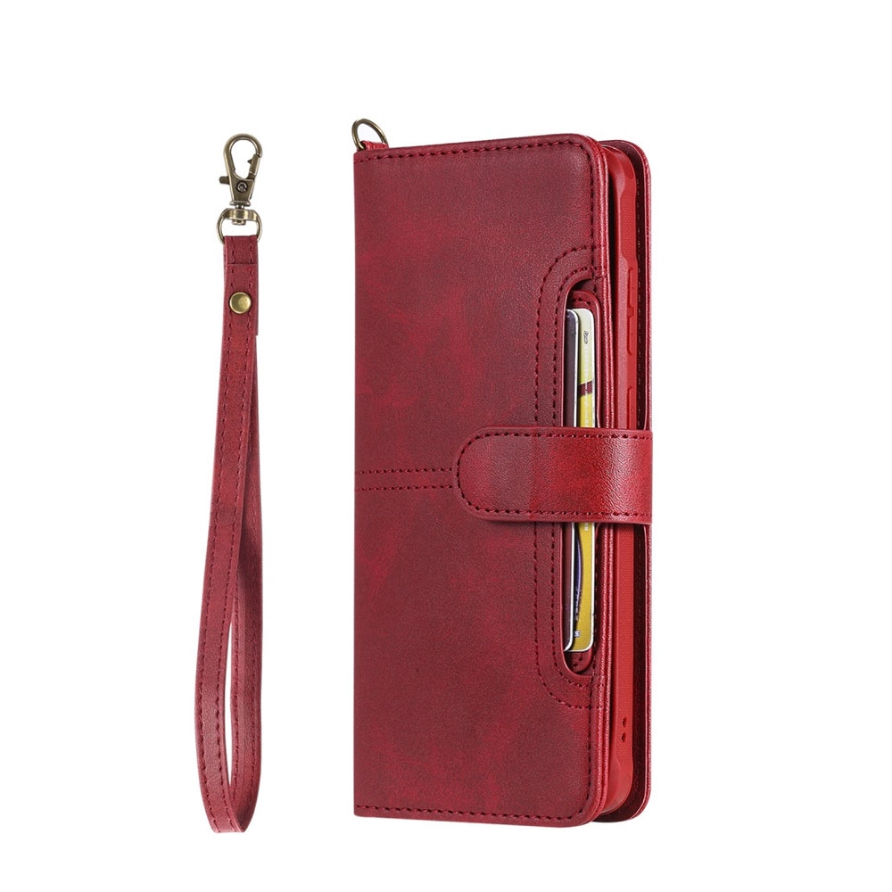 Samsung Galaxy S20 Ultra / S20 Ultra 5G 2in1 Leder Tasche Wallet mit Magnet Hülle + Karten Etui - Rot