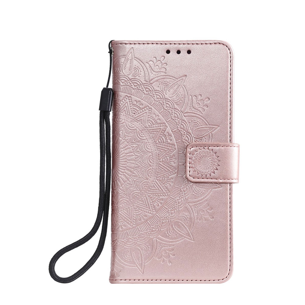 Image of Samsung Galaxy S20 Ultra / S20 Ultra 5G Leder Tasche Wallet - Mandala Flowers - Roségold bei Apfelkiste.ch