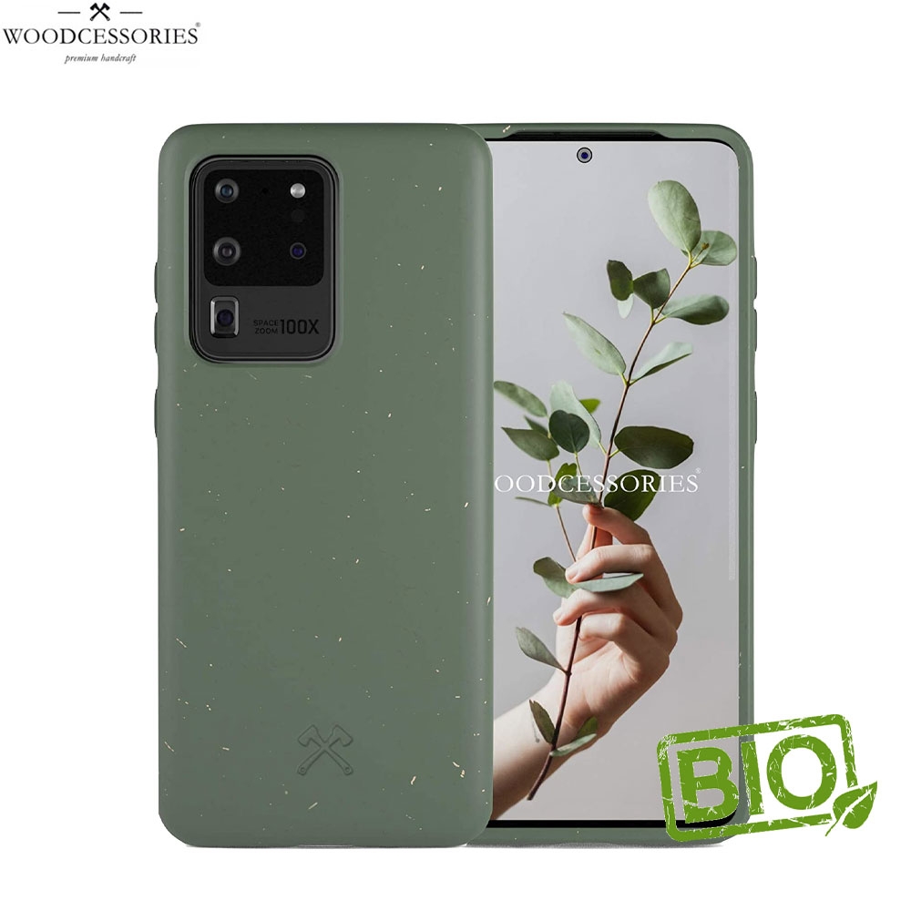 Image of Woodcessories - Samsung Galaxy S20 Ultra / S20 Ultra 5G BioCase Antimikrobielle Schutzhülle Vegan Biologisch Abbaubar (ECO399) - Midnight Green bei Apfelkiste.ch
