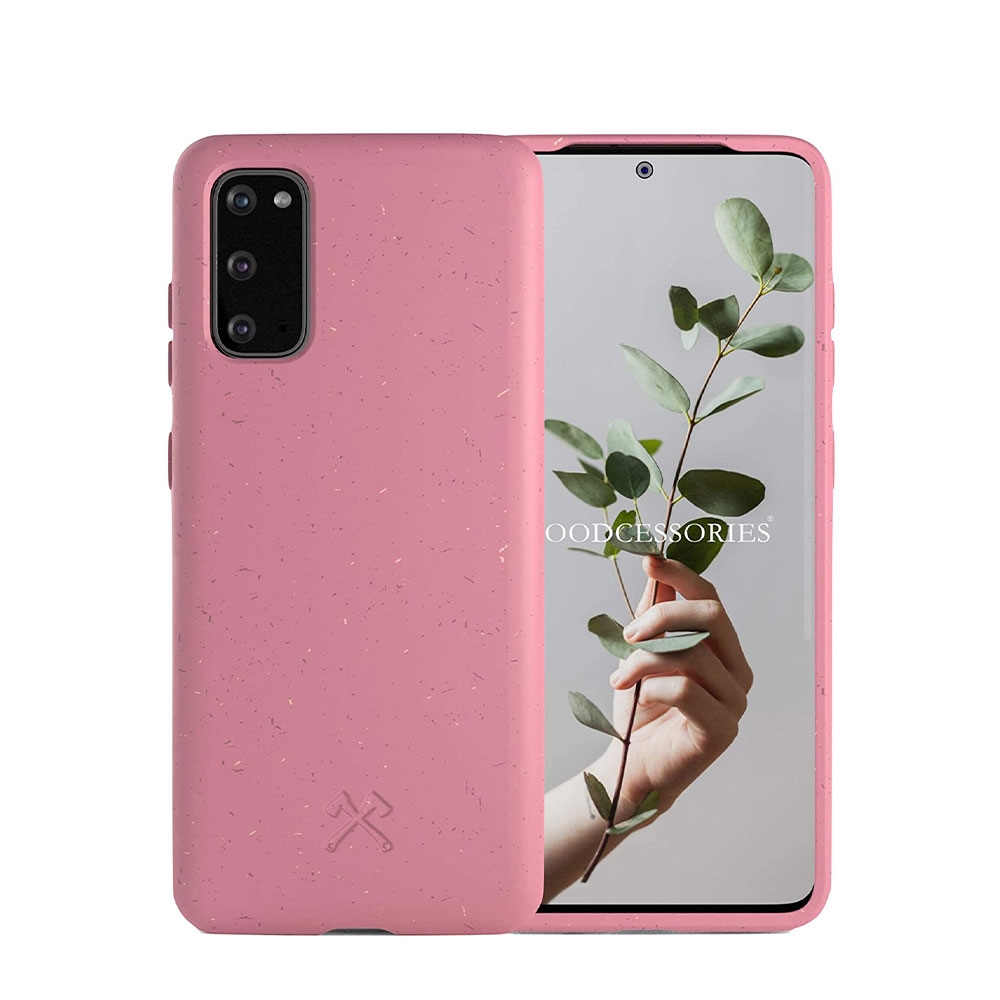 Image of Woodcessories - Samsung Galaxy S20 / S20 5G BioCase Antimikrobielle Schutzhülle Vegan Biologisch Abbaubar (ECO394) - Coral Pink bei Apfelkiste.ch