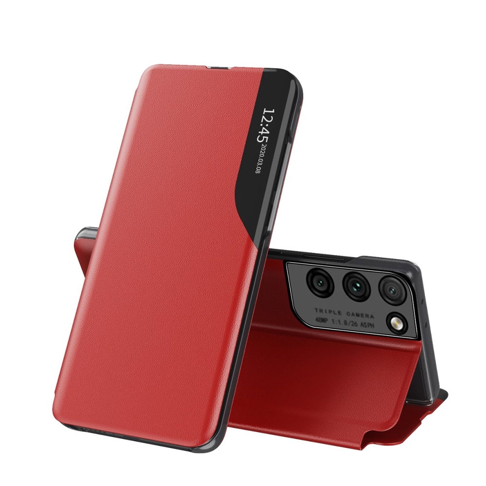 Image of Samsung Galaxy S21 Ultra 5G Leder Hülle Small Window View Flip Case - Rot bei Apfelkiste.ch
