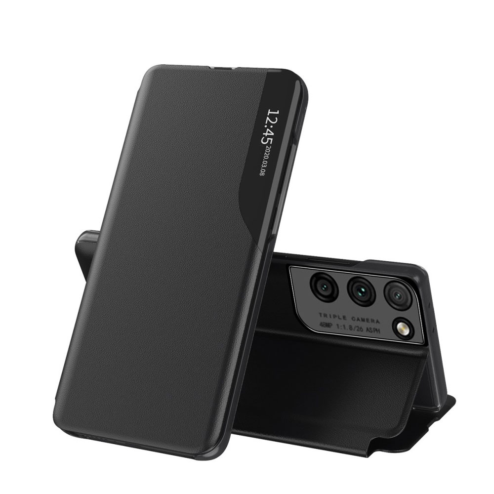 Image of Samsung Galaxy S21 Ultra 5G Leder Hülle Small Window View Flip Case - Schwarz bei Apfelkiste.ch